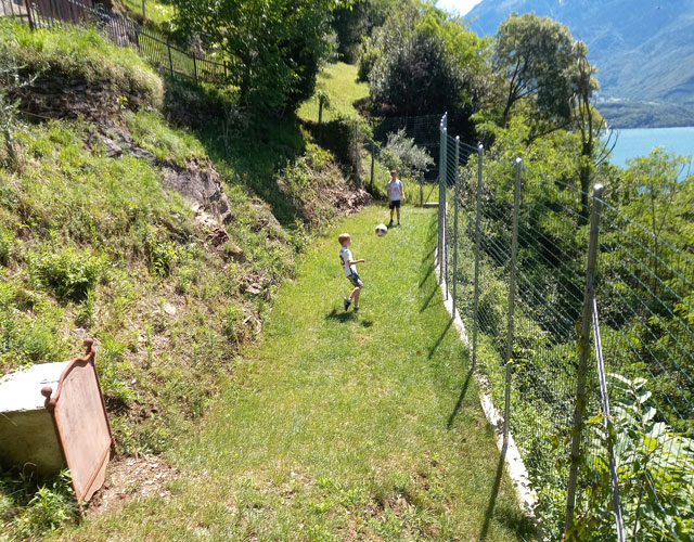 Olivengarten mit Wiese zum Boccia spielen